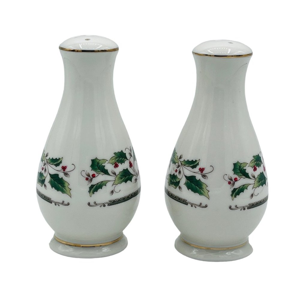 Holly Holiday by Royal Limited Salt and Pepper Shaker Set